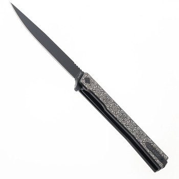 Ocaso Solstice Folding Knife Titanium Satin Black Engraved Fleur-DE-LIS Pattern Handle S35VN Plain Edge 10EFB Ocaso Solstice Folding Knife Titanium Satin Black Engraved Fleur-DE-LIS Pattern Handle S35VN Plain Edge 10EFB