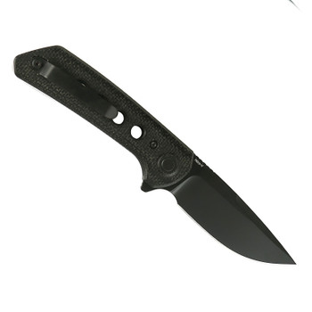 Reate PL-XF Folding Knife Black Micarta Handle Nitro-V Plain Black Blade