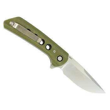 Reate PL-XF Green Micarta Handle Stonewashed Blade Folding Knife