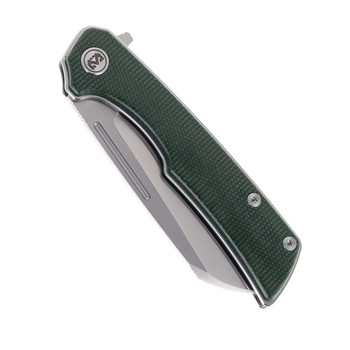 Miguron Knives Malory Flipper Folding Knife 3.5" Satin 14C28N Blade Green Micarta Handle Folding Knife MGR-809MGN Miguron Knives Malory Flipper Folding Knife 3.5" Satin 14C28N Blade Green Micarta Handle Folding Knife MGR-809MGN