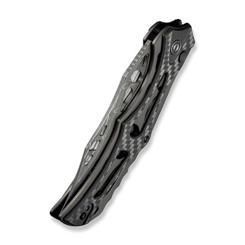 Civivi Biophase Folding Knife Gray Aluminum/Carbon Fiber/Black G10 Handle Damascus Plain Edge C23083C-DS1