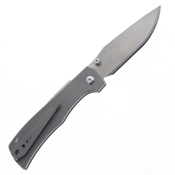 (Minor Blade Play) Open Box/Returned Sandrin Knives Monza Folding Knife Space Gray Titanium Handle Tungsten Carbide Plain Edge (Minor Blade Play) Open Box/Returned Sandrin Knives Monza Folding Knife Space Gray Titanium Handle Tungsten Carbide Plain Edge