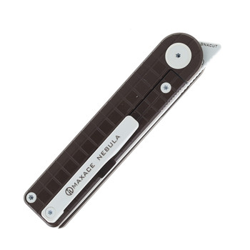 Maxace Nebula Folding Knife Titanium/Cerakote Handle Magnacut Plain Edge OMO1-1-B