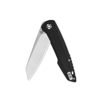QSP Phoenix Linerlock Folding Knife Black G10 Handle D2 Plain Edge Satin Finish QS108-C1