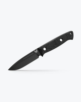 Benchmade Bushcrafter Fixed Blade Knife Carbon Fiber Handle CPM-Cruwear Drop Point Plain Edge 163BK