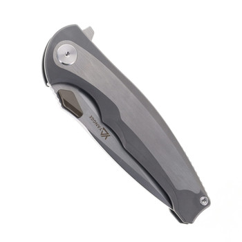 Yangge Folding Knife Black Titanium Alloy Handle M390 Plain Edge YG004-M390-Black