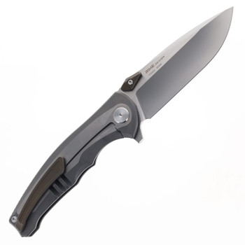 Yangge Folding Knife Black Titanium Alloy Handle M390 Plain Edge YG004-M390-Black