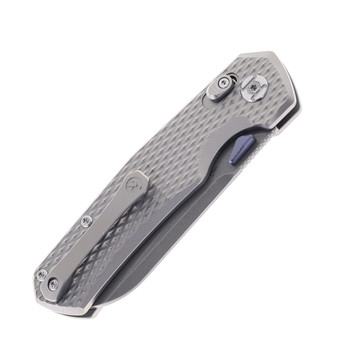 Kunwu Chad Folding Knife Titanium Handle PM60 Plain Black Blade SX703T-1 Kunwu Chad Folding Knife Titanium Handle PM60 Plain Black Blade SX703T-1