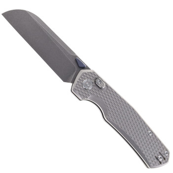 Kunwu Chad Folding Knife Titanium Handle PM60 Plain Black Blade SX703T-1 Kunwu Chad Folding Knife Titanium Handle PM60 Plain Black Blade SX703T-1