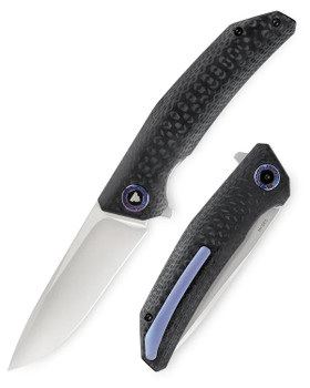 Trivisa Phoenix-03B Folding Knife Black Carbon Fiber/G10 Handle