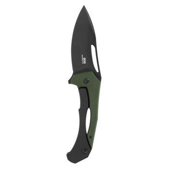 SOG Bulwark FL Folding Knife OD Green Micarta Handle D2 Drop Point 14-24-02-57