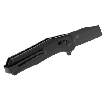 SOG Diverge XR Folding Knife Black Aluminum Handle Sheepsfoot Plain Black Blade 12-02-01-43