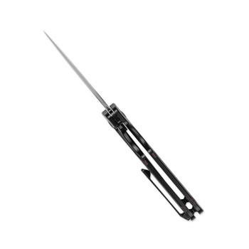 Kizer Mini Militaw Folding Knife Titanium/Camo Carbon 80's Handle M390 Plain Edge Ki3634SA1