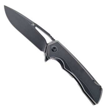 Kansept Mini Kryo Folding Knife Blackwash Titanium Handle S35VN Plain Edge Blackwash Finish K2001S1