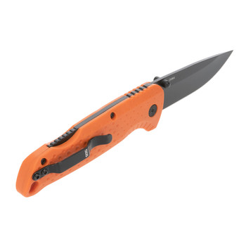 SOG Knives Adventurer Folding Knife Orange GRN Handle CRYO 5CR15MOV Drop Point Plain Edge 13-11-02-43