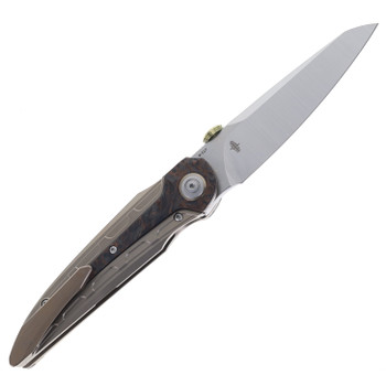 Bestech Prydwen Folding Knife Bronze Titanium Dark Matter Copper Fat Carbon Handle Magnacut Plain Edge Stonewash/Satin Finish BT2409B Bestech Prydwen Folding Knife Bronze Titanium Dark Matter Copper Fat Carbon Handle Magnacut Plain Edge Stonewash/Satin Finish BT2409B