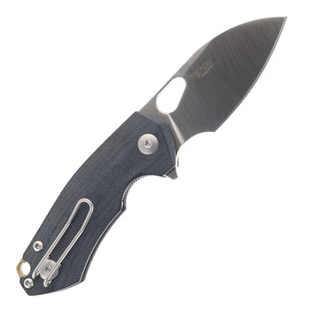 (Stiff Detent) Open Box GiantMouse RIV LL Folding Knife Black Micarta Handle Satin Magnacut Blade (Stiff Detent) Open Box GiantMouse RIV LL Folding Knife Black Micarta Handle Satin Magnacut Blade