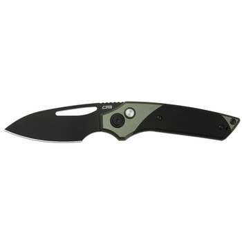 CJRB Version Folding Knife Green/Black Aluminum/G10 Handle AR-RPM9 Drop Point Plain Black Blade J1949-BBK