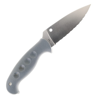 Spyderco Temperance Fixed Blade Knife Grey FRN Handle Cru-Wear Serrated Edge FB05SGY