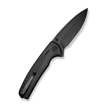 Civivi Sentinel Strike II Folding Knife Black Aluminum Handle NitroV Plain Edge Black Stonewash Finish C22025D-1