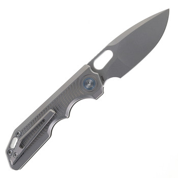 Ticonic Knives Ticonic1 Folding Knife Textured Titanium Handle M390 Blade Top Liner Lock J0102 Ticonic Knives Ticonic1 Folding Knife Textured Titanium Handle M390 Blade Top Liner Lock J0102