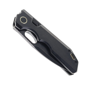 Ticonic Knives Ticonic1 Folding Knife Black Smooth Titanium Handle Black M390 Blade Top Liner Lock J0103 Ticonic Knives Ticonic1 Folding Knife Black Smooth Titanium Handle Black M390 Blade Top Liner Lock J0103