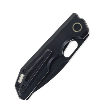 Ticonic Knives Ticonic1 Folding Knife Black Smooth Titanium Handle Black M390 Blade Top Liner Lock J0103 Ticonic Knives Ticonic1 Folding Knife Black Smooth Titanium Handle Black M390 Blade Top Liner Lock J0103