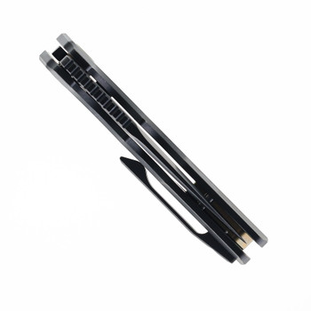 Ticonic Knives Ticonic1 Folding Knife Black Smooth Titanium Handle Black M390 Blade Top Liner Lock J0103 Ticonic Knives Ticonic1 Folding Knife Black Smooth Titanium Handle Black M390 Blade Top Liner Lock J0103