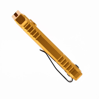 Reate Exo-U Utility Knife Gold Aluminum Speed Hole