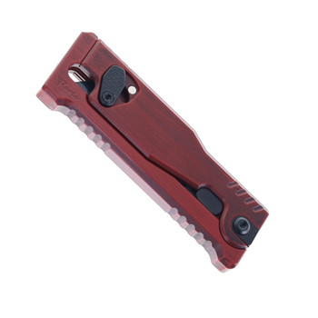 Reate Exo-U Utility Knife Distressed Red Aluminum Plain