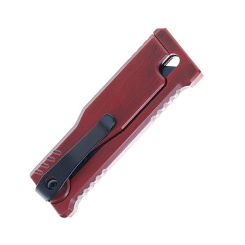 Reate Exo-U Utility Knife Distressed Red Aluminum Plain