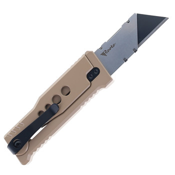 Reate Exo-U Utility Knife Tan Aluminum Speed Hole