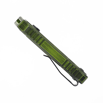 Reate Exo-U Utility Knife Distressed Green Aluminum Plain