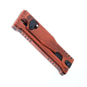 Reate Exo-U Utility Knife Distressed Orange Aluminum Plain