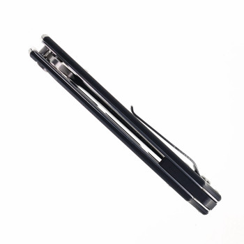 FreeTiger Button Lock Folding Knife Black G10 Handle D2 Plain Edge FT925-BK