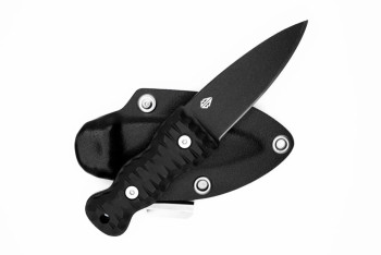 Blade Brothers Knives Sgian-Dubh Fixed Blade Knife Black ABS Handle Stainless Steel Plain Black Blade