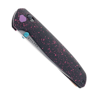 Tactile Knife Vice Maverick Folding Knife Black/Pink Titanium Handle Magnacut Plain Edge