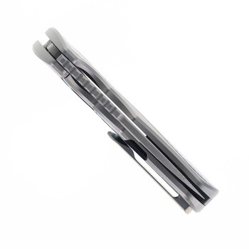 TwoSun Folding Knife TiDamascus Handle M390 Plain Edge TS511-M390-TiDamascus