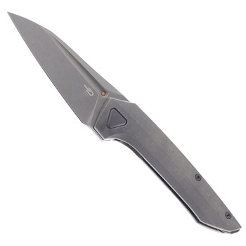 Bestech VK-NAVI Folding Knife Dark Beadblast Titanium Handle Magnacut Plain Edge Dark Beadblast/Stonewash Finish
