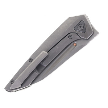 Bestech VK-NAVI Folding Knife Dark Beadblast Titanium Handle Magnacut Plain Edge Dark Beadblast/Stonewash Finish