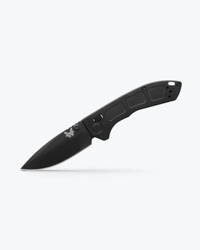 Benchmade Mini Narrows Folding Knife Black Titanum Handle 20CV Drop Point Plain Black Blade BM743BK-01