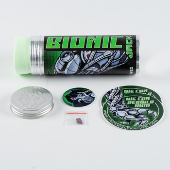 Jack Wolf Bionic Jack Folding Knife Fat Carbon Frost Handle S90V Plain Edge Hand Satin Finish