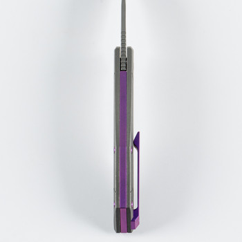 Jack Wolf Bionic Jack Folding Knife Titanium Stonewash Handle S90V Plain Edge