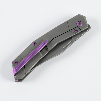 Jack Wolf Bionic Jack Folding Knife Titanium Stonewash Handle S90V Plain Edge