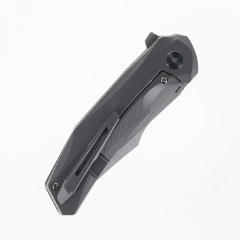 Reate Zoro Folding Knife Titanium Handle M390 Plain Edge Belt Satin Finish