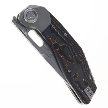 Ketuo Yakuza Folding Knife Copper Foil Carbon Fiber Handle Beadblast M390 Plain Edge Ketuo Yakuza Folding Knife Copper Foil Carbon Fiber Handle Beadblast M390 Plain Edge