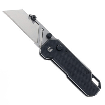 Hightron Knives Vector Button Lock Utility Knife Black G10 Handle