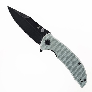 Tenable Rei Folding Knife Green Micarta Handle 14C28N Plain Edge
