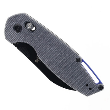 Tenable Model 6 Folding Knife Black Micarta Handle 14C28N Plain Edge Blackwash Finish T1022V5