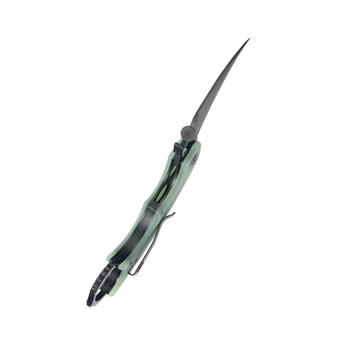 Kubey Rogue Recurve Pikal Folding Knife Jade G10 Handle 14C28N Plain Edge Blackwash Finish KU298E Kubey Rogue Recurve Pikal Folding Knife Jade G10 Handle 14C28N Plain Edge Blackwash Finish KU298E